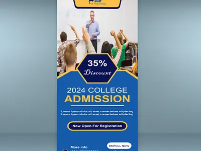 x banner branding college company graphic design illustration logo office school social media post university