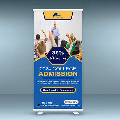 x banner branding college company graphic design illustration logo office school social media post university