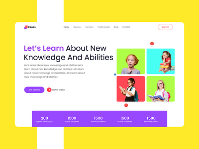 Landing Page Design branding landing page ui