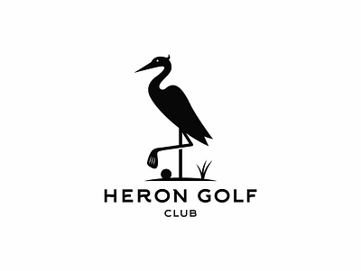 heron golf club golf heron logo