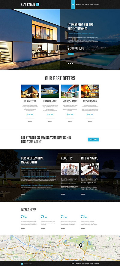 Web Development Template For Real Estate design graphic design ui web website