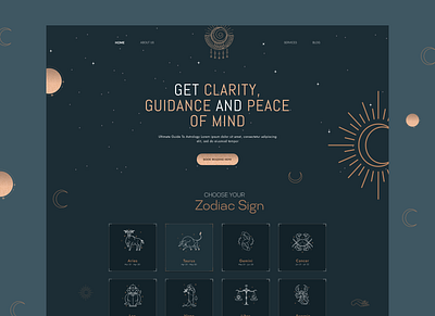 Astrology Landing Page about page astrology astrology designs astrology landing page astrology website creative design creative landing page creative web design landing page ui ui designs ux web design webpage zodiac signs
