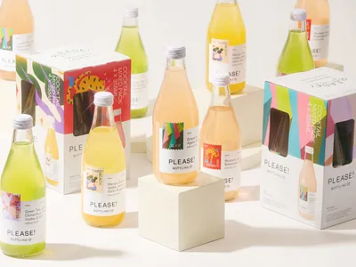 PLEASE Brand Identity & Packaging brand design branding design flat graphic design illustration logo packaging typography vector