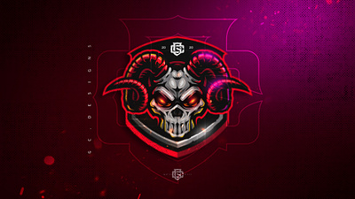 Skull Head Mascot Logo💀 design e sports logo graphic design illustration logo skull vector