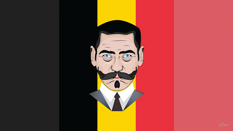 Hercule Poirot- A portrait by Erevna on Dribbble