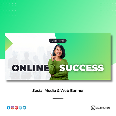 Social Media & Website Banner advertisement banner banner ad brand identity branding content creation cover photo design graphic design social media web banner