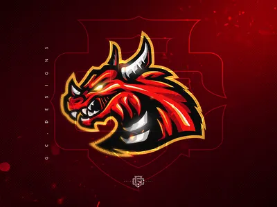 Dragon Head Mascot Logo🐲 design dragon logo e sports logo graphic design illustration logo mascot logo vector