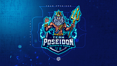 Team Poseidon Logo!🔥 design e sports logo graphic design illustration logo mascot logo poseidon vector