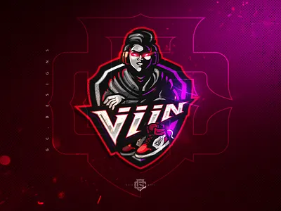 Logo for Streamer Viiin Mascot Logo🔥 design e sports logo graphic design illustration logo mascot logo streamer logo vector