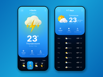 Weather mobile app - REMAKE app figma mobile app ui design ui ux ux design weather weather mobile weather mobile app