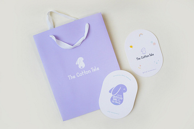 The Cotton Tale Paper Bag & Greeting Cards baby brand branding cute design graphic design greeting cards logo paper bag design singapore