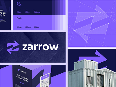 Zarrow - Logistic Branding arrow logo brand brand identity branding identity logistic logo logo design logogram logotype mark