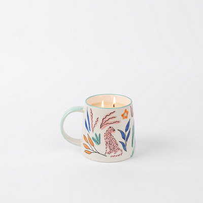 It's a mug, it's a candle, it's a candle mug! candle hand drawn illustration packaging print product surface
