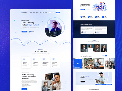 Tronix IT Service & Technology Landing Page Design business company concept creative design landing page service technology ui website design