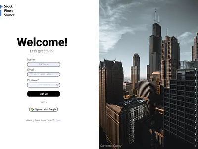 DailyUI #001 challenge design ui