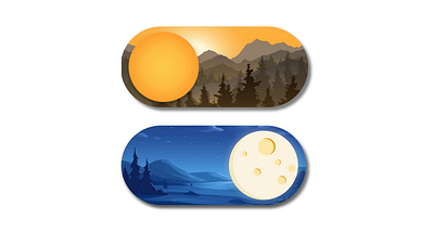 Day and Night Toggle Switch animation design graphic design illustration switch ui