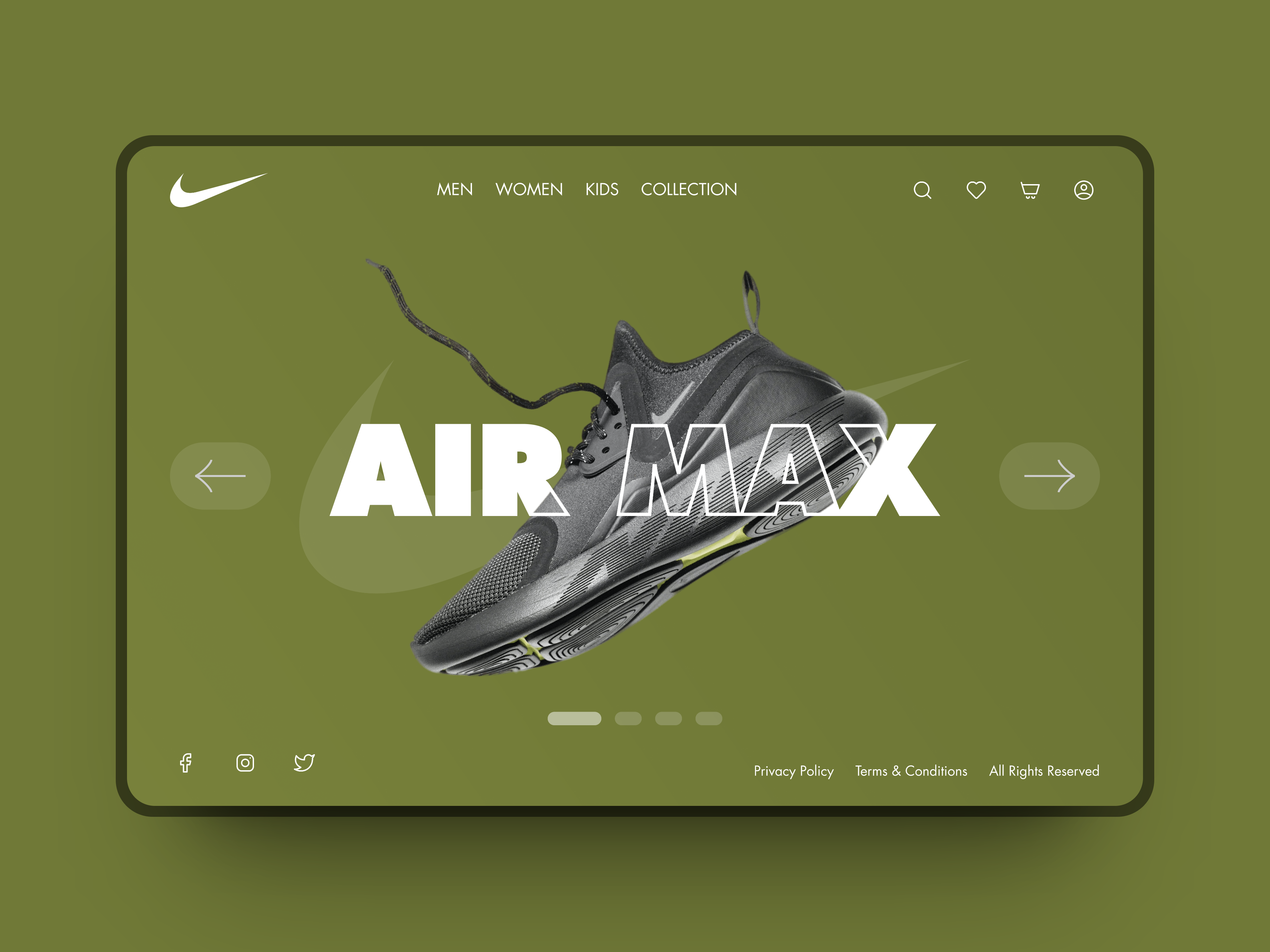 Nike Website - Concept Design concept nike shoe shoes ui ux web app website
