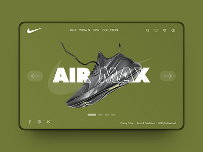 Nike Website - Concept Design concept nike shoe shoes ui ux web app website
