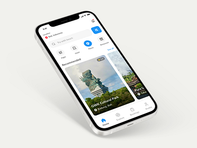 Travel Apps - iPhone 3D Mockup airbnb destination iphone mobile app design mobile application mockup travel trip uiux
