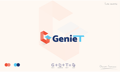 GenieT LOGO 3d animation branding design g genie graphic design gt illustration logo motion graphics ui vector