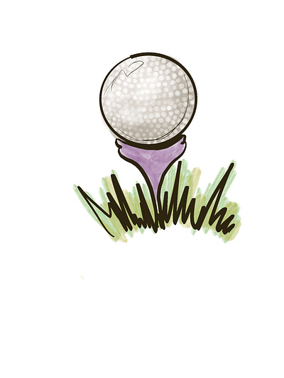 Custom Golf Bag design hand drawn illustration
