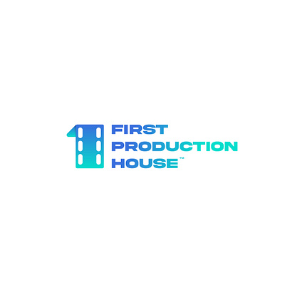 First production branding design first graphic design logo media productions typography