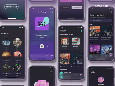 Music Player App Design app design artist genre media player music musician play product design spotify ui design ux design