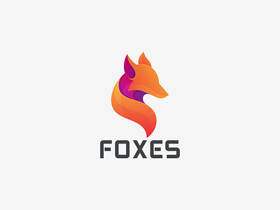 FOKES animal logo branding design fox fox coloring fox logo icon logo