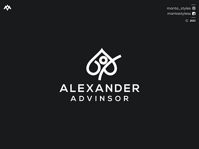ALEXANDER ADVINSOR branding company logo design graphic design icon illustration letter logo minimal vector