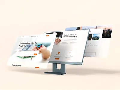 Dream Home Real Estate Landing Page agency clean web design designer figma free home page landing page landingpage minimal design mockup page real estate trendy design ui uxui web web design website