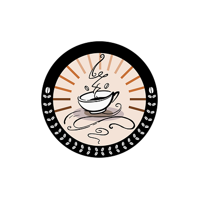 Coffee logo art branding break cartoonish coffee color cup decoration design detail graphic graphic design illustration logo playfull simple steam vector