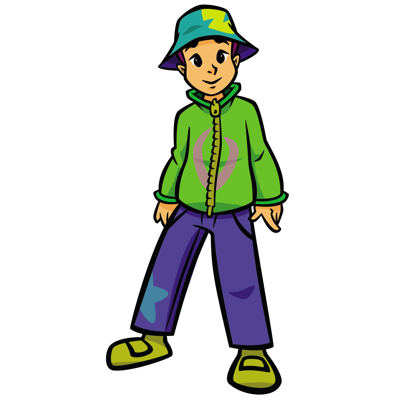 buckethead cartoon characterdesign illustration vector