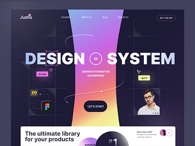 Justis Web Site Design: Landing Page / Home Page UI animation branding design graphic design illustration logo prototyping ui ux vector