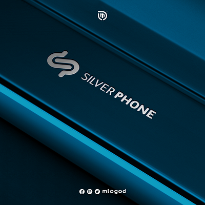 Silver Phone Logo branding graphic design icon logo