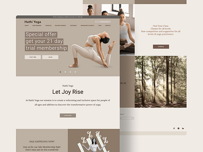 Yoga Studio Web Design branding design earth figma graphic design logo ui ux webdesign yoga