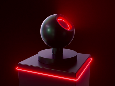 Ball Stand Neon Square 3d after effects animation motion graphics
