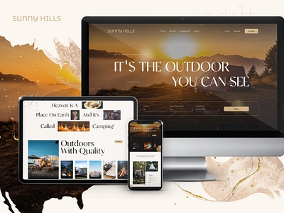 Sunny Hills - Camping - Landing page website camping camping landing page camping website camping website design creative website design ecomercial figma graphic design landing page shopify shopify themes ui ux trends website website create website design website design company website development wordpress web design