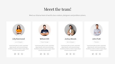 Meet the team! design ui web desing