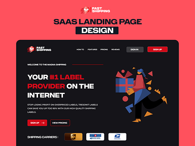 SAAS Landing Page Design deliverylandingpage deliverywebpage design homepage landingpage prototype saas saaslandingpage ui ux webpage wireframe