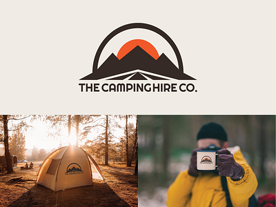 The Camping Hire Co. branding camping caravan design flat illustration illustrator logo minimal photoshop tent ui vector