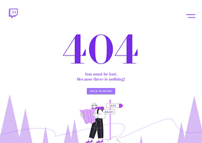 TWITCH 404 PAGE branding design graphic design illustration logo motion graphics twitch typography ui ux vector