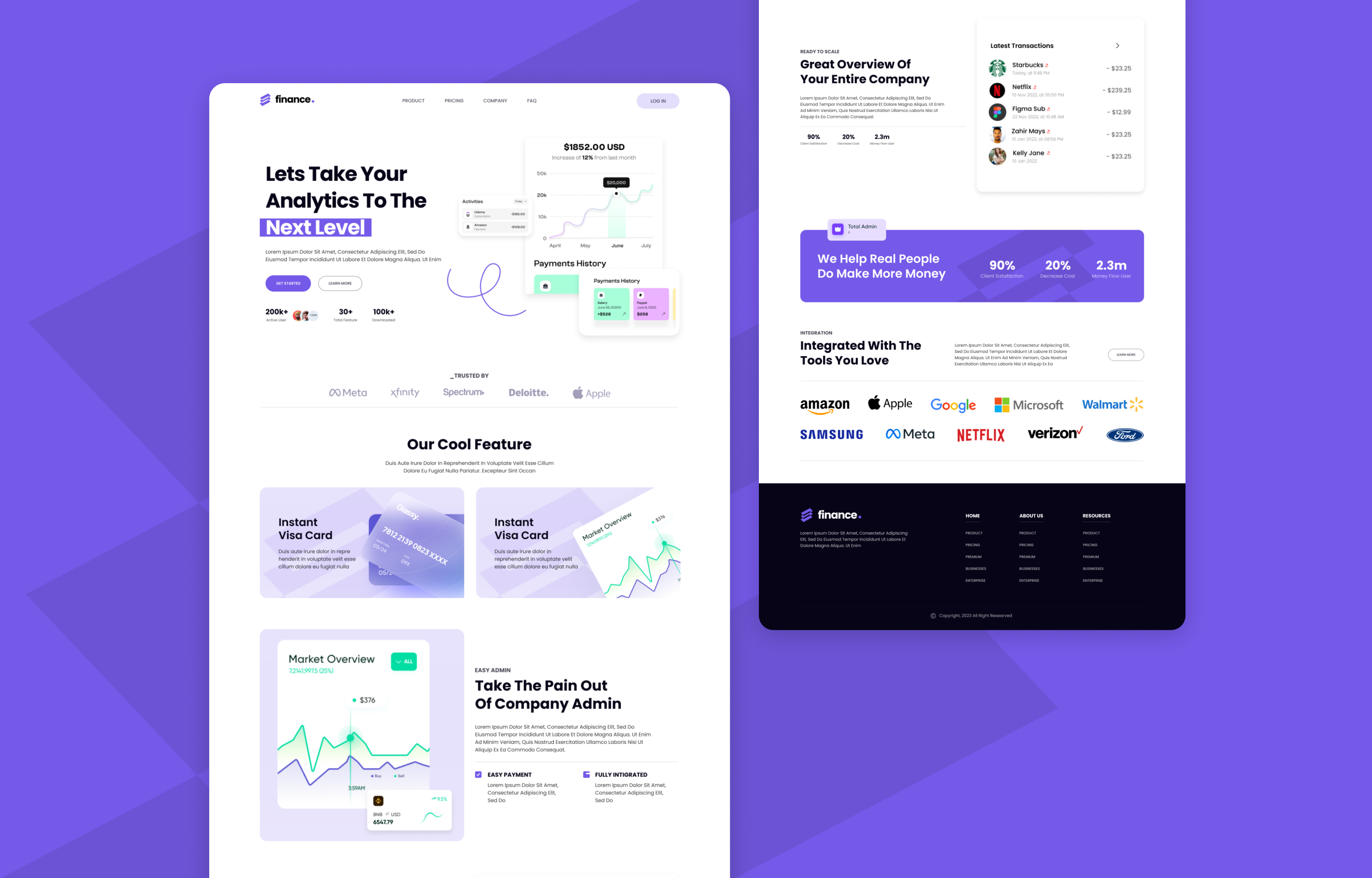 SAAS Landing Page Design by Sadique Snigdho on Dribbble