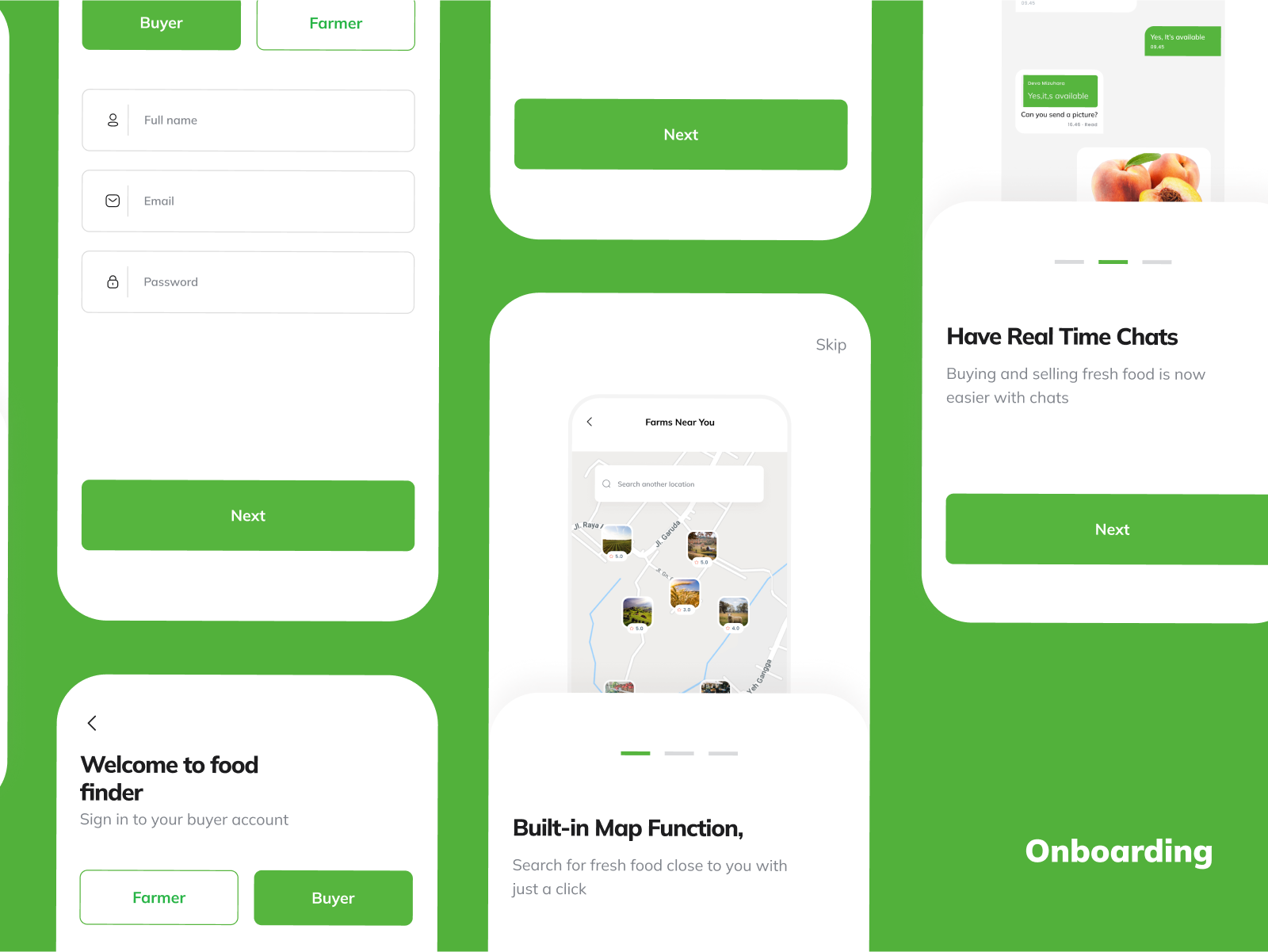 Example of Mobile App UI UX Design (I Os & Android)