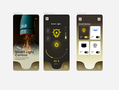 Smart Light Control App figma graphic design smart device smart home smart light control ui ux design
