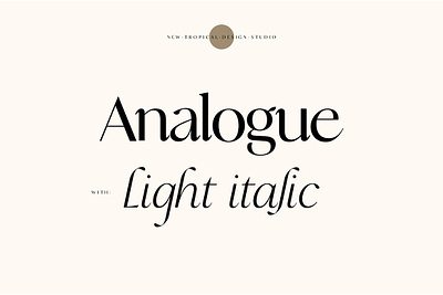 Analogue - Stylish Modern font contrast font typeface