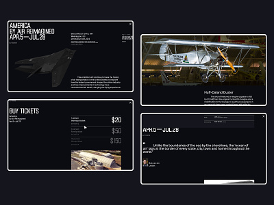 Air and Space Museum / 08 blackdesign design grid homepage landing main page swiss swissstyle swisstypo typo typography ui ux webdesign website