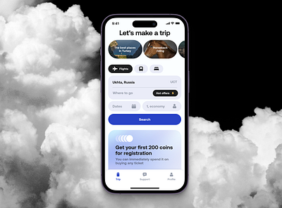 Travel app app design flight meditation mobile tickets travel ui