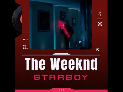 The Weeknd Starboy Music Art art black branding dark design graphic design illustration logo music poster starboy the weeknd ui uiux ux vinyl web design weeknd