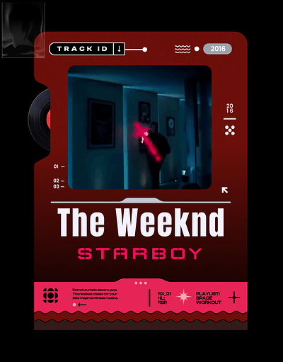 The Weeknd Starboy Music Art art black branding dark design graphic design illustration logo music poster starboy the weeknd ui uiux ux vinyl web design weeknd
