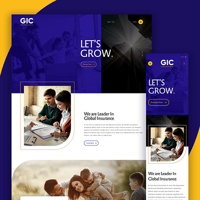 GIC Insurance Company adobe photoshop adobe photoshop cc branding design figma graphic design ui ux